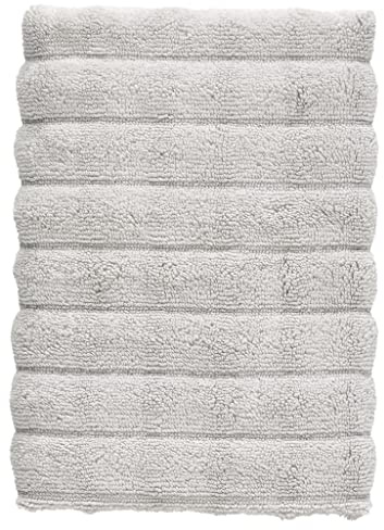 Zone Denmark Inu Handtuch, Gästehandtuch aus 100% Baumwolle, Hochwertiges Handtuch 50x70 cm fürs Badezimmer, Klein, Schnelltrocknend, Soft Grey (Grau)