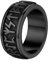Supcare Herrenring Schwarz Viking Rune Fingerring Edelstahl Ringe Tungsten Ring NFC Anti-Stress Drehbarer Spinner Ring Wolfram Ring Vintage Hip Hop Rock Punk Schmuck für Halloween