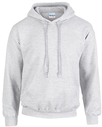 Gildan Sweatshirt mit Kapuze Heavy Blend S,1x Ash Grey & 1 HLKauf Block