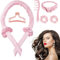 Locken Ohne Hitze,Lockenwickler Über Nacht, Overnight Heatless Curls Band, DIY Haarnudel Haare Locken Ohne Hitze Frisurenset, für langes mittleres Haar, Geschenk für Mädchen und Frauen (Rosa)