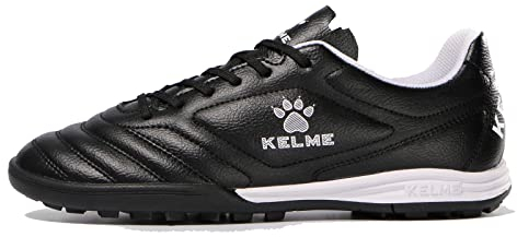 Kelme Fußballschuhe Herren Athletics TF Innenbereich Fußballschuhe Erwachsene Jungen Trainingsschuhe Professionelle Turf Futsal Football Schuhe Unisex Schwarz 42