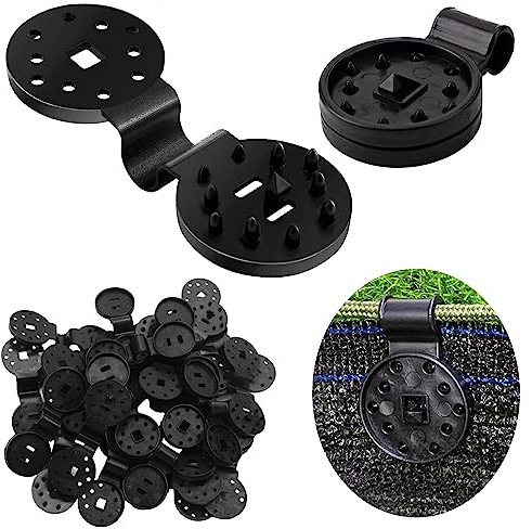ZIOYA 60 Pièces Clips pour Toile D'ombrage Clips de Fixation Attache Brise Vue Clip de Tissu D'ombrage de Fixation pour Filet D'ombrage Toile de Clôture Tissu Coupe-Vent
