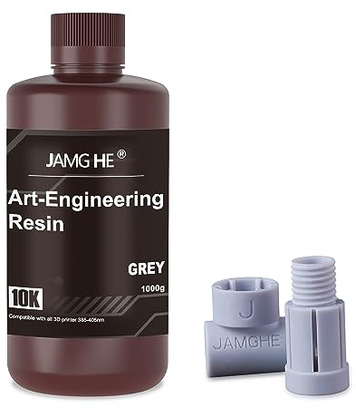 Upgraded ABS-Like Resin, 10K Art-Engineering Toughness Non-Brittle New 3D Printer ABS-Like Resin for UV-Curing Photopolymer Rapid High Precision Low Odor LCD DLP SLA 405nm Resin (Gray)