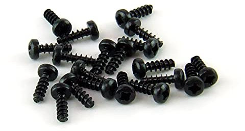 POPESQ® 20 pcs. x Vis 2.5mm x 6mm Noir pour Plastique #A4032