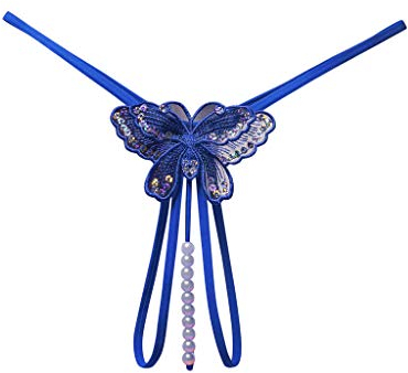 Dessous Männer Höschen Frauen Spitze Dessous Weihnachten Engel (Blue, One Size)