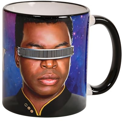 Elbenwald Star Trek Tasse mit Geordi La Forge Motiv Rundumdruck Keramik 320 ml mehrfarbig