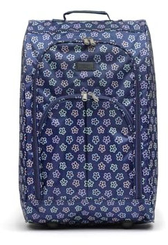 MISAKO Reisekoffer aus Stoff Handgepäck Blum Blau Unisex - Halbstarrer, weicher, eleganter Koffer - 54 X 33 X 20 cm