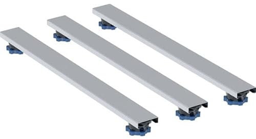 Geberit Set Füße und Traversen für Duschwanne aus Steinharz, LxB 70x7,3cm, Füße höhenverstellbar 6-12 cm, 554.958.00.1