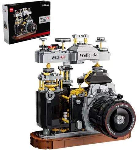 Technic Kit di Costruzione per Fotocamera, Kit di Costruzione Educativo per Fotocamera per Bambini Adulti, Kit di Mattoncini per Fotocamera retrò Classica MOC, Compatibile con LEGO Technic - 1027Pezzi