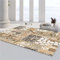 AU-OZNER Teppich Badezimmer Gelber Teppich, Yoga Warmer Rutschfester antistatischer Teppichteppich Wohnzimmer rund,Gelb,140x200cm
