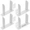 KOTARBAU® 4 Stk. Pfostenträger 140 mm TT Feuerverzinkt Stahl Pfostenträger zum Aufdübeln Betonanker für Pfosten Holzpfosten Pfostenschuh Pfostenanker Zaunpfosten Metall Bodenfuß für Vierkantholzpfoste