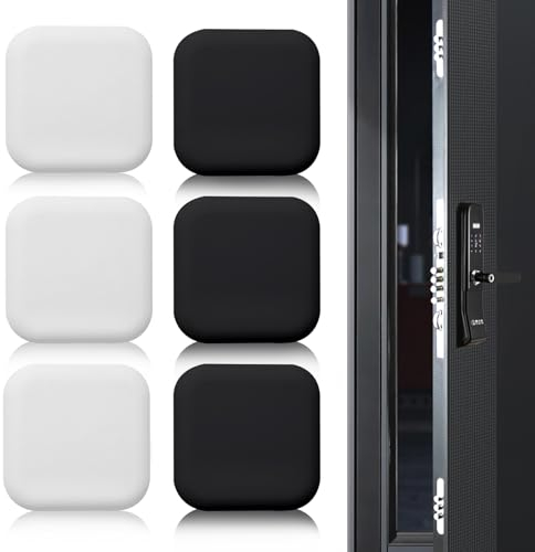 Jeffdad 45mm Türstopper Wand Groß, 6 Stück Schwarz Weiß Türklinkenpuffer Selbstklebend Gummipuffer Wandpuffer Türstopper Türstopper Wandschutz für Türklinken Wand Zuhause(Weiß+schwarz)