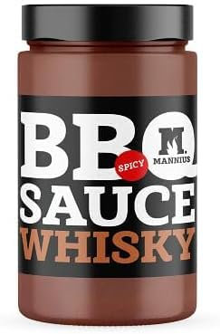 M.MANNIUS Salsa Barbecue Salsa BBQ Sauce prodotta nelle Dolomiti 250 gr - Con passata di pomodoro 60% e Aceto Balsamico di Modena IGP (1, Whisky)