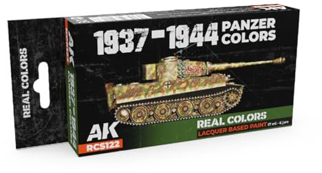 AK Real Colors Set RCS122 1937–1944 Panzer Colors (6 x 17 ml)