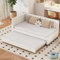 Zravenna Polsterbett 90 * 200, Ausziehbares Schlafsofa,Sofabett, Multifunktionsbett mit Lattenrost, Jugendbetten Kinderbetten Gästebetten, Zwei betten, Schlafcouch, Funktionsbett Beige (Beige)