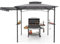 COSTWAY 2.5M (8ft) Grill Gazebo, Fire Resistant Waterproof Outdoor BBQ Shelter with 2 Side Shelves, Hooks and Bottle Opener, Double Tiered Grill Canopy for Patio Party Garden (with Side Awning)