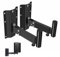 BONJUME Support Mural pour Haut-Parleur en Métal, 2Pcs Boîtes De Haut-Parleurs Support Mural Réglable Support De Haut-Parleur pour Montage Mural pour Haut-Parleurs Universels Jusqu'à 35 Kg Noir