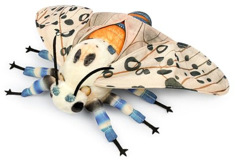 lilizzhoumax Simulation Leopard-Motte Plüschtier 10,62 Zoll Weiches realistisches Leopard-Motte Stofftier für Kinder Insektenliebhaber Jungen und Mädchen Geschenke Heimdekoration