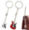GHPKOTW 2 Pièces Guitare Rock Guitare Électrique Musique Basse Porte-Clés, Porte-Clés Instrument De Musique, Cadeau Décoration Guitare Électrique Musique Pendentif(Blanc et Noir, Rouge et Noir)