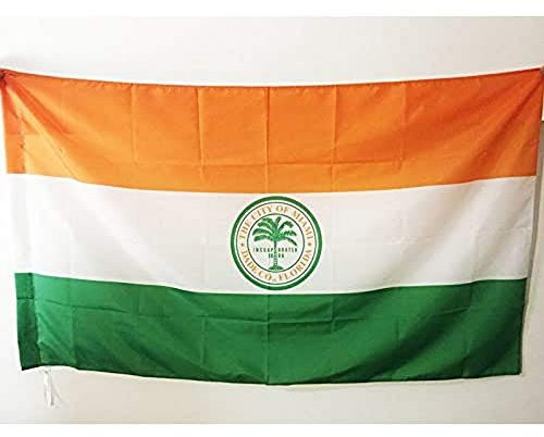 Miami - Miami Stadt - Florida 90X150Cm Indoor Flagge Verblassen Beständig Yard-Flaggen Lustige House Sign Décor Für Veranda Garten Outdoor