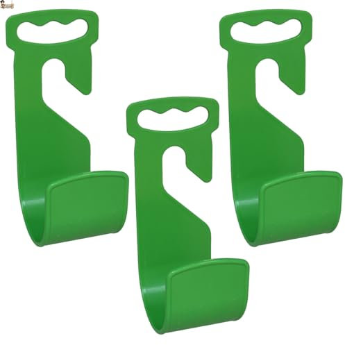 BricoLoco.com Soporte manguera agua jardín para pared o colgado a grifo. Colgador para jardín exterior o interior. Móvil con asa. Utensilios jardín como palas, cubos… (1)