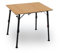 qeedo Quick Kimmy 80x60 cm Campingtisch rechteckig mit Bambus-Tischplatte, klappbar, höhenverstellbar