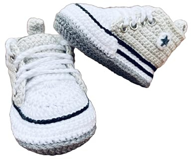 Generisch Babyschuhe gehäkelt - grau/anthrazit