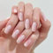 GOZINA 24 Faux Ongles Court, Dégradé de Rose Faux Ongles Autocollants, French Ongles a Coller, Ongle Autocollant Reutilisable Convient Pour Les Femmes et Les Filles (Rose nude, Moyen)