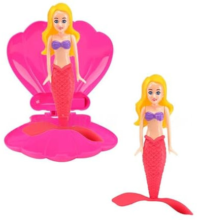 Mermaid Pool Toys, Mermaid Pool Toy Shell, Pools Diving Toy Set, Little Mermaid Party Supplies & Water Toy, Mermaid Princess and Shell, Swimming Pool Accessories for Kids Boy Girl Summer Gift (red)