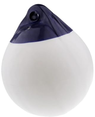 Milageto Bouée de défense Ronde pour Bateau, Boule de 30 x 35 cm, Accessoire avec œillet, multifonctionnelle pour lac, Anti-Rayures, en PVC