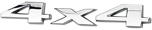 Auto-Logo-Aufkleber für LKW, SUV, Pickup, Automobil-Außenzubehör, silberfarben, Chrom, 4 x 4