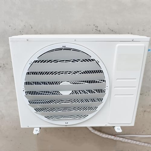 Deflettore anti-diretta condizionatore d'aria in acciaio inox, AC unità Esterne Copertura di Sfiato, Griglia di ventilazione per l'aria di scarico con lame mobili (Diametro 58 cm(φ22.8inch))