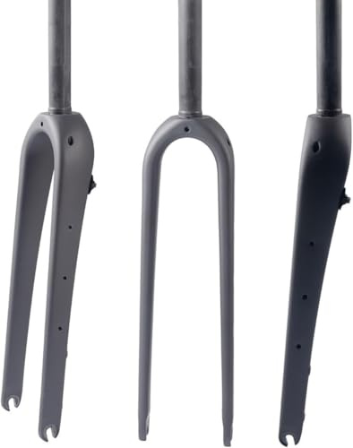 CUCKQUIC Fourche Carbone Gravel 700C (T800), Fourche Avant de vélo de Route 1-1/8 Pouce Droite/cône, moyeu à Serrage Rapide 9 x 100 mm, Frein à Disque à Montage Plat - Ultralégère B,Tapered