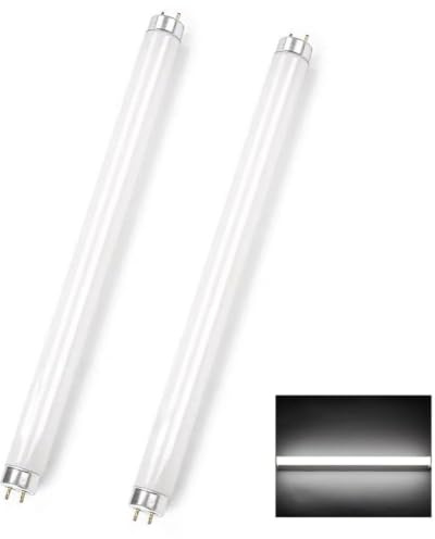 Genérico Paquete De 2 T8 Tubos Fluorescentes 600 mm,18W T8 Blanco Frío 6500K, Casquillo G13, Lámpara De Bajo Consumo, Luz De Emergencia De Bajo Consumo Para Cocina, Baño, Armario Y Garaje