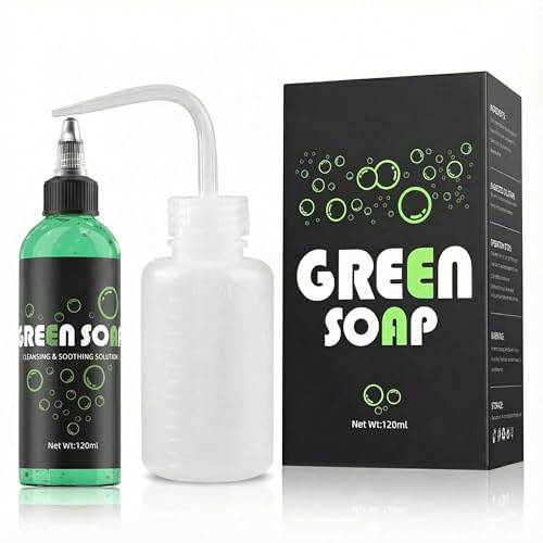 ZUFIO GreenTattoo Soap 4OZ with Foaming Bottle 120ml, Tattoo Supplies for Tattoos Piercings, Clean Skin Equipment