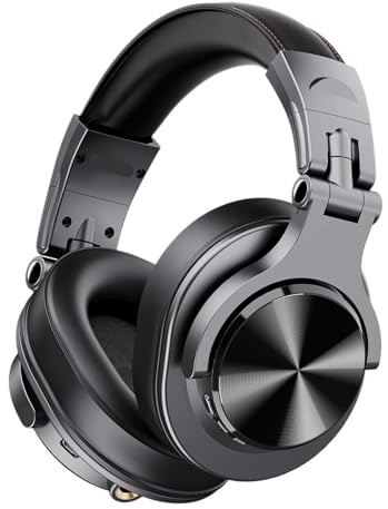 Generisch A70 Fusion Wired + Wireless Bluetooth 5.2 Kopfhörer, for Telefon mit Mikrofon Over Ear Studio DJ Kopfhörer Aufnahme Headset(Black)