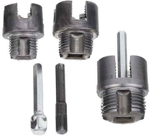 Juego de 3 Roscadoras para Tuberías de Agua de Acero, Taladro | Rosca Interna y Externa, para 1/2 y 3/4 Fontanería E Industria