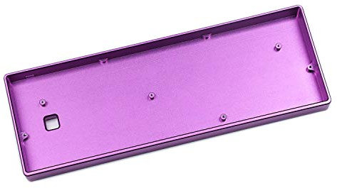 GH60 A60 Heavy Anodized Aluminum CNC Case Base Plate for 60% Mechanical Gaming Keyboard Compatible Poker2 Pok3r Faceu 60 Etc (Purple)