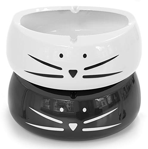 Koolkatkoo Niedlicher Katzenaschenbecher für den Innen- oder Außenbereich, Keramik-Aschenhalter für Raucher, Mädchen, Frauen, dekorativer Aschenbecher für Zuhause, Büro, Katzenliebhaber, Aschenbecher,