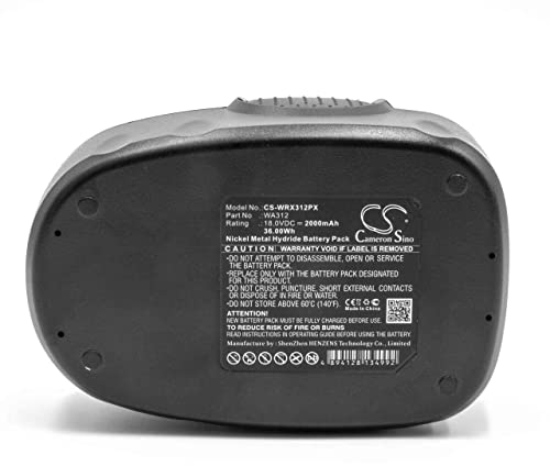 vhbw Batterie Remplacement pour Worx WA312 pour Outil électrique (2000 mAh, NiMH, 18 V)