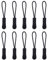 Reißverschlußanhänger,50 Pack Reißverschluss Verlängerung Zip Puller Reißverschlussverlängerung für Rucksack Schulranzen Kleidung Sportswear Nylon Schwarz