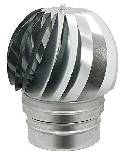 Fumaiolo radiante eolico zincato base tonda (200mm)