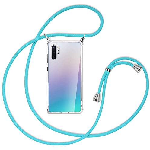 mtb more energy Handykette kompatibel mit Samsung Galaxy Note 10 Plus, Note 10+ (SM-N975, 6.8'') - türkis - Befestigung Oben - Smartphone Hülle zum Umhängen - Anti Shock Full TPU Case