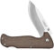 Camillus BUSHCRAFTER Klappmesser, Einhandmesser, 8,9 cm Klinge, Sandvik 12C27-Stahl, Titanium Bonded, Micarta-Griff, 19646, Metall/braun, 21,6cm