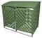 Cache Poubelle Vert Sauge Abri Poubelle Extérieur Bois de Sapin Rangement Verrouillable Jardin Aménagement Extérieur