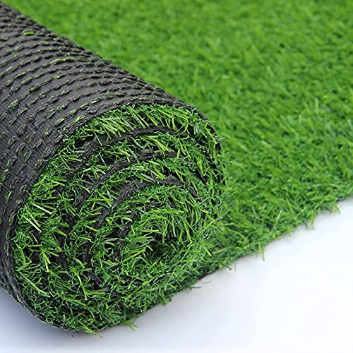 ALTRUISTIC Green Artificial Grass Turf Mat 4X6ft, Fake Grass Carpet Lawn Landscape Outdoor Rug, 0.7 inch Pile Height Rubber Backed with Drainage Holes