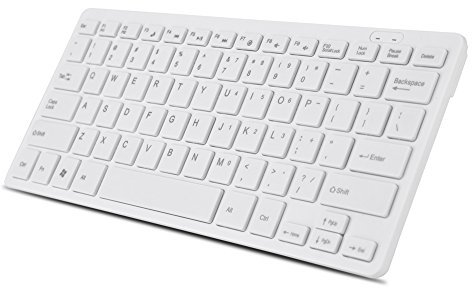 Cuifati Mini Teclado con Cable Portátil Delgado 78 Teclas USB Multimedia Pequeño, compatibilidad Amplia Adecuado para PC, computadora, Mac, computadora portátil, Windows(Blanco)