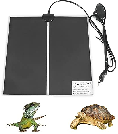 TIEMORE Terrarium - Tappetino riscaldante per rettili, 5 W, 7 W, 14 W, 20 W, 28 W, 45 W, con Controllo termostatico, 220-240 V, per Tartarughe, Serpenti, Lucertola, Geco