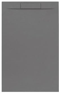 Piatto Doccia 150X90 cm GRIGIO RAL 7037 Line PLUS In Resina e Polvere Di Marmo Con Griglia Laterale IN MARMORESINA FRASCIO