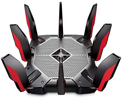 TP-Link Next-Gen WIFI 6 Gigabit Tri-Band Wireless Cable Gaming Router, 4804Mbps/5Ghz*2+1148Mbps/2.4GHz, 8 Gigabit LAN Ports, Ideal for Gaming Xbox/PS4/Steam & 4K/8K Streaming (Renewed)